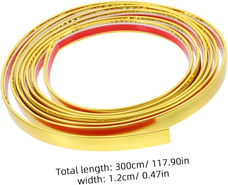 شريط جدار مرن ذهبي ذاتي اللصق للواجهات الخلفية، قوالب زوايا قابلة للتقشير واللصق - Image 3