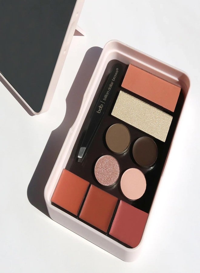 Billion Dollar Brows bdb Beauty Box - Magnetic Makeup Palette with Mirror, Eyeshadow, Lipstick, Blush Powder and Highlighter, Trend Setter - Image 2