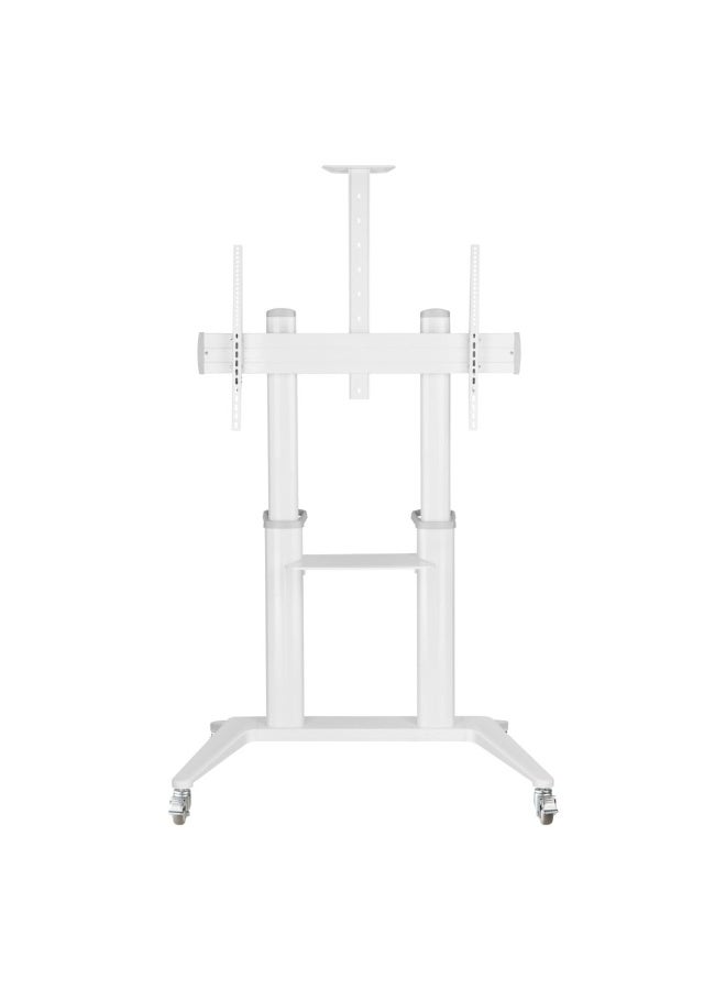 HAMOOD, Aluminium Ultra-modern white TV Cart for TV from 70" to 120" White Maximum supported TV weight: 140 kg - Image 3