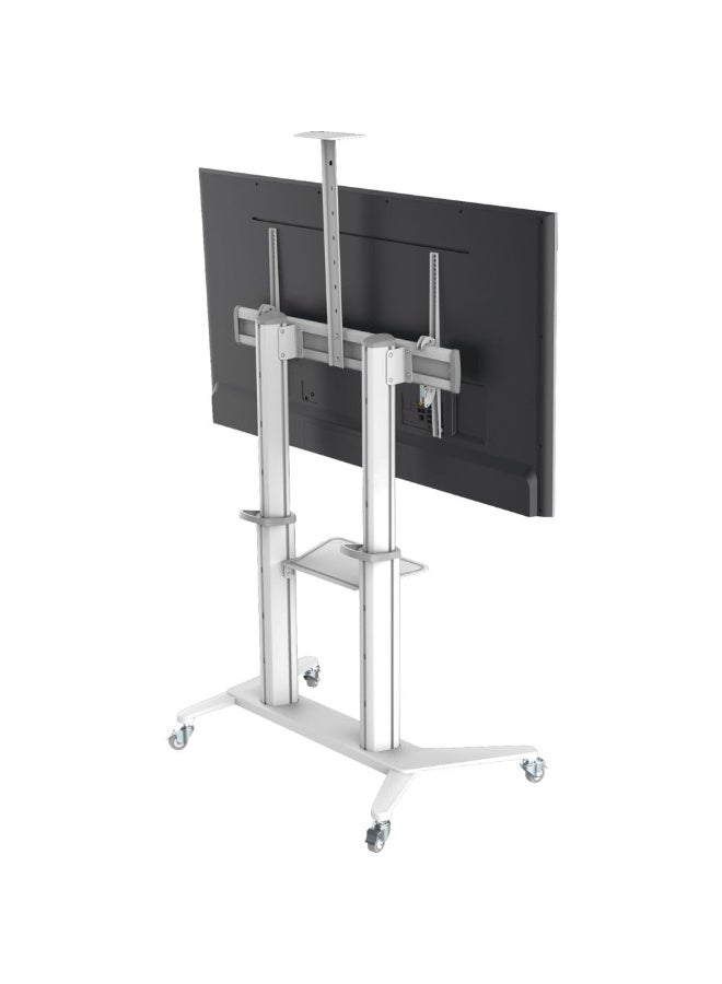 HAMOOD, Aluminium Ultra-modern white TV Cart for TV from 70" to 120" White Maximum supported TV weight: 140 kg - Image 2
