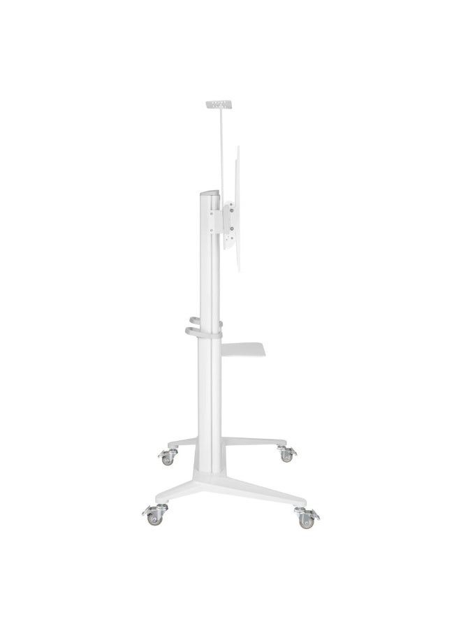 HAMOOD, Aluminium Ultra-modern white TV Cart for TV from 70" to 120" White Maximum supported TV weight: 140 kg - Image 4