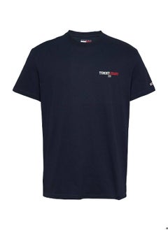 TOMMY JEANS Men's Back Logo Crew Neck T-Shirt - Cotton, Blue  - Image 3