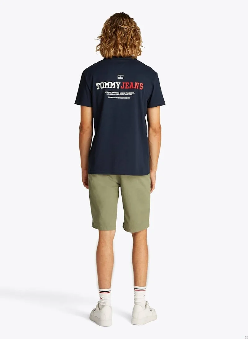 Tommy Jeans Dark Night Navy Regular Fit Dna Graphic T-Shirt for Men | Best Price UAE