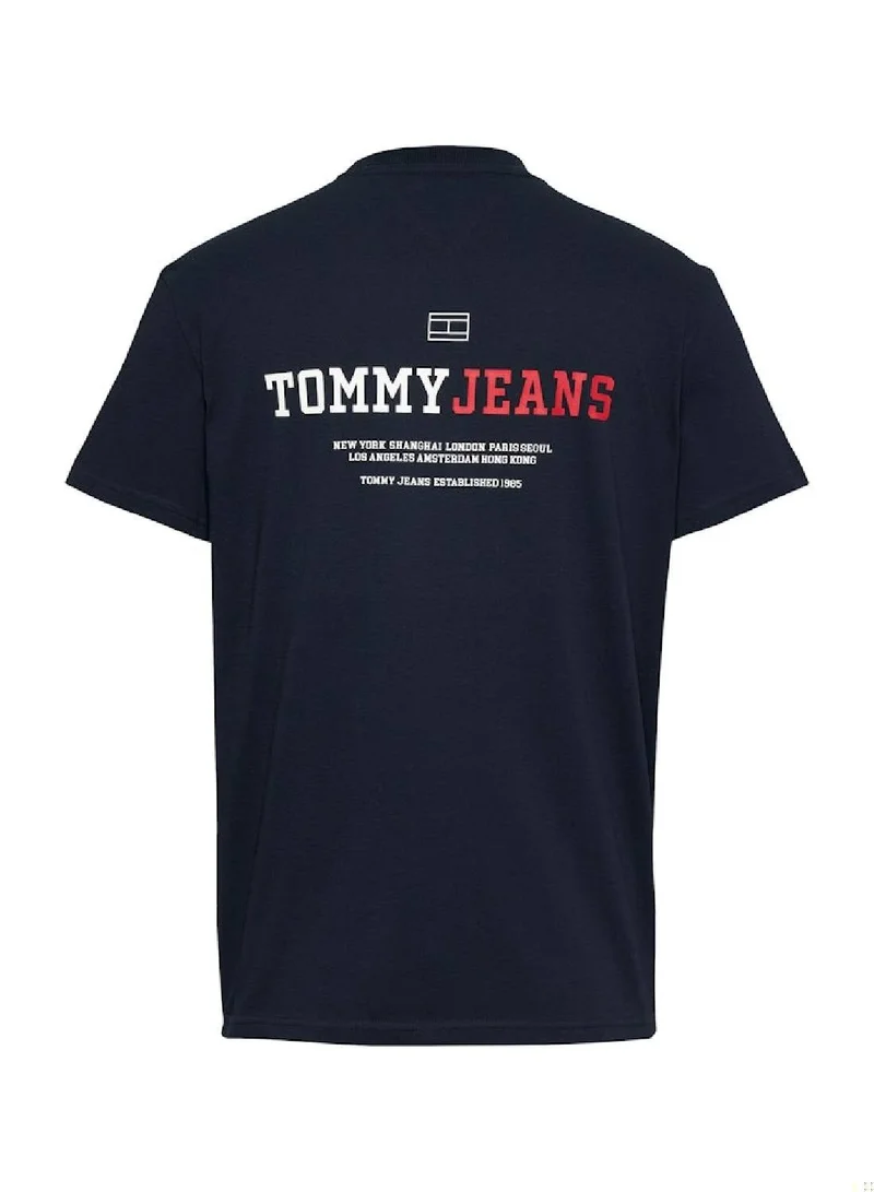 Tommy Jeans Dark Night Navy Regular Fit Dna Graphic T-Shirt for Men | Best Price UAE
