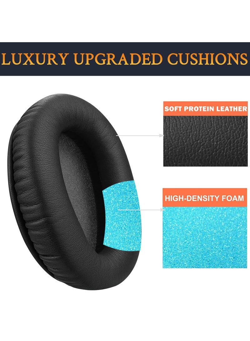 Replacement Ear Pads Cushions for Sony WH-CH700N/WH-CH710N/WH-CH720N/MDR-ZX770/MDR-ZX780,Protein Leather Memory Foam Earpads for MDR-10R Over-Ear Headphones,Black  - Image 3