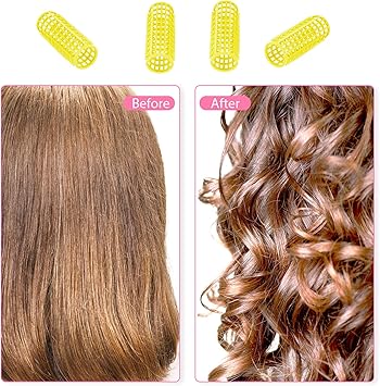 WILLBOND 24 Pcs Brush Hair Roller with Pins Plastic Mesh Hair Roller Self Grip Curler Clip for Women Long Medium Short Thick Thin Bang Barber Hairdressing Tool Home DIY Styling Salon Hairstyle Supply - Image 3