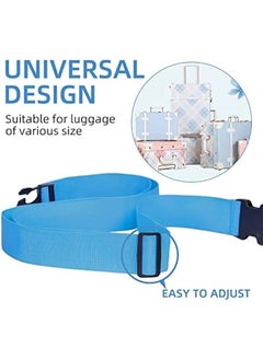 Generic 4 Pack Luggage Straps,Adjustable Suitable Belt Travel Accessories with Quick Release Buckle (Blue)  - Image 4