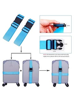 Generic 4 Pack Luggage Straps,Adjustable Suitable Belt Travel Accessories with Quick Release Buckle (Blue)  - Image 3