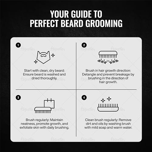 Hipster Beard Brush For Men | Nylon Bristles | Premium & Travel Friendly Wooden Beard Brush - Image 5