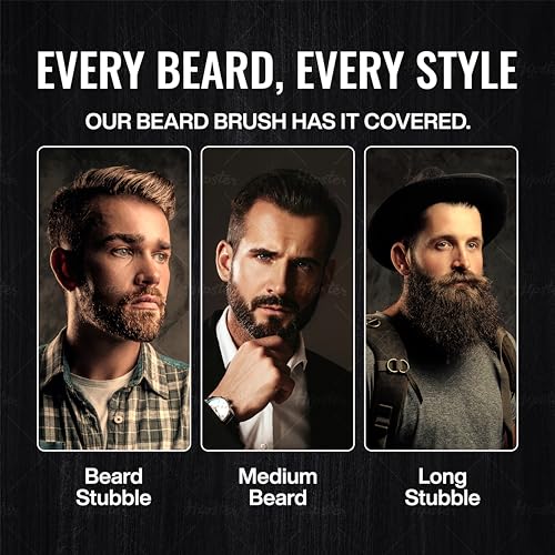 Hipster Beard Brush For Men | Nylon Bristles | Premium & Travel Friendly Wooden Beard Brush - Image 4