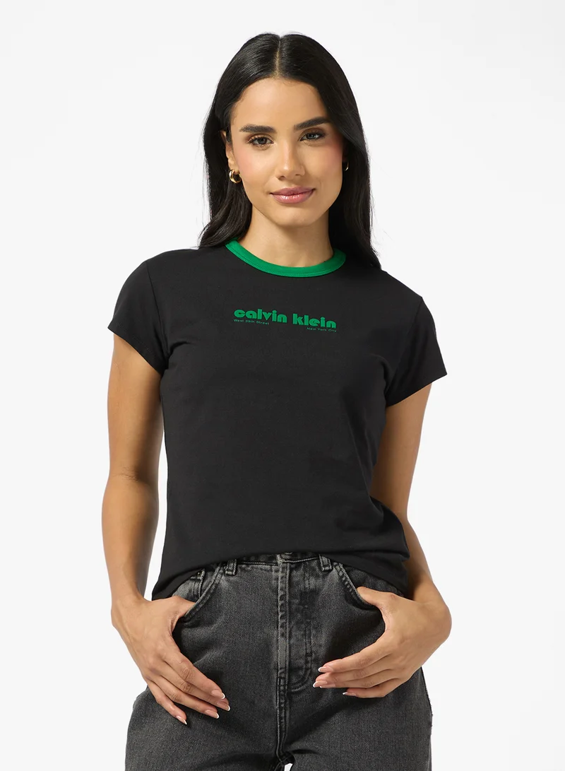 كالفن كلاين جينز Graphic Crew Neck T-shirt
