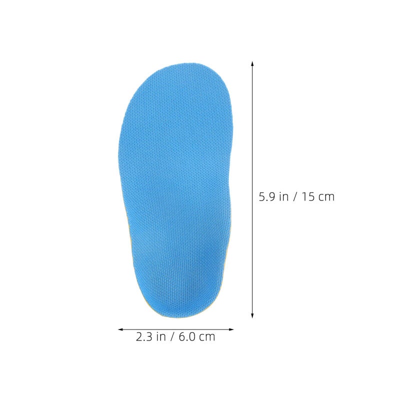 Orthotic Shoe Insoles 2 Pairs Arch Support Flat Foot Correction Heel Cushion for Boys - Image 3