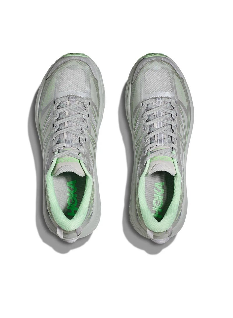 Hoka One One Mafate Speed 2 Outdoor Running Shoes Grey/Green For Men/Women - Image 3