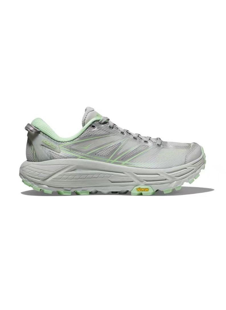 Hoka One One Mafate Speed 2 Outdoor Running Shoes Grey/Green For Men/Women - Image 2