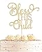 AHAORAY Bless This Child Cake Topper Gold Glitter Chlid Christening Cake Decoration Supply Smash Cake Topper for First Holy Communion PartyBaby Shower Baptisim Cake Toppe - Image 4