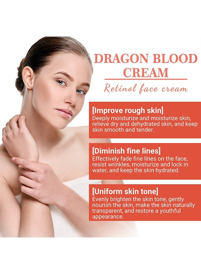 EELHOE Dragons Blood Cream, Retinol Placenta Dragon Face Cream, Firm Anti Wrinkle Cream For Women, Dragons Blood Easy Cream, Dragons Blood Cream For Anti Wrinkle, Moisturizer Nourishing Rejuvenating Cream 50G - Image 2