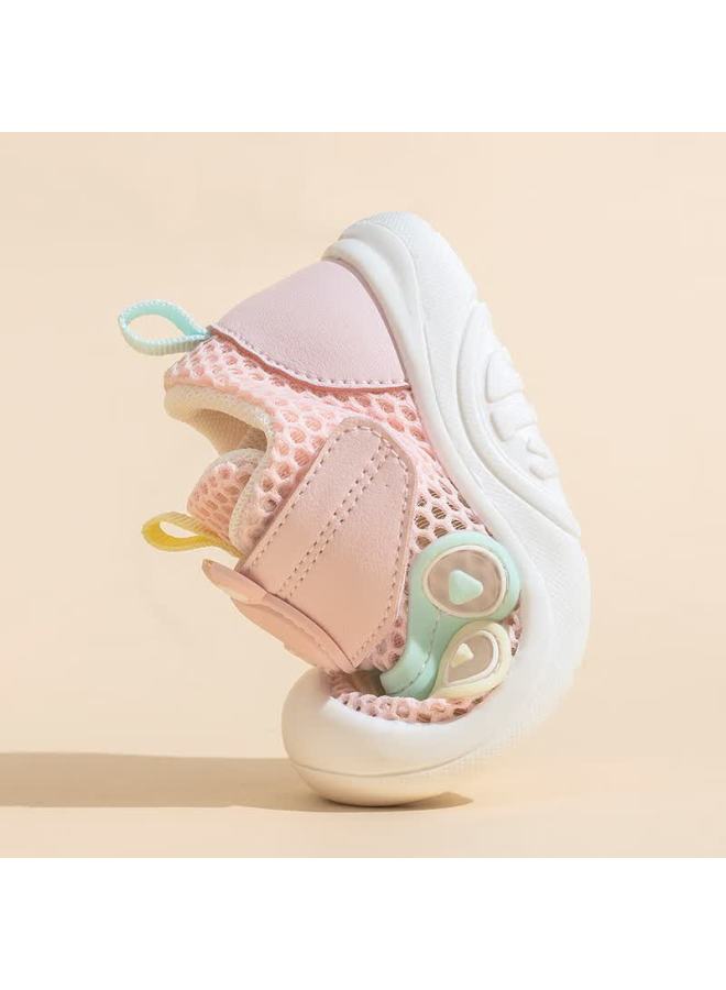 Thombaker Baby Walking Shoes, Summer Soft-soled Breathable Functional Shoes, Caterpillar Closed-toe Children's Shoes For Boys And Girls, Pink Size 17 - Image 3