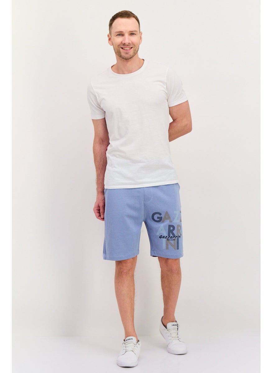 Gazzarrini Men Drawstring Brand Logo Basic Short, Dusty Blue  - Image 2