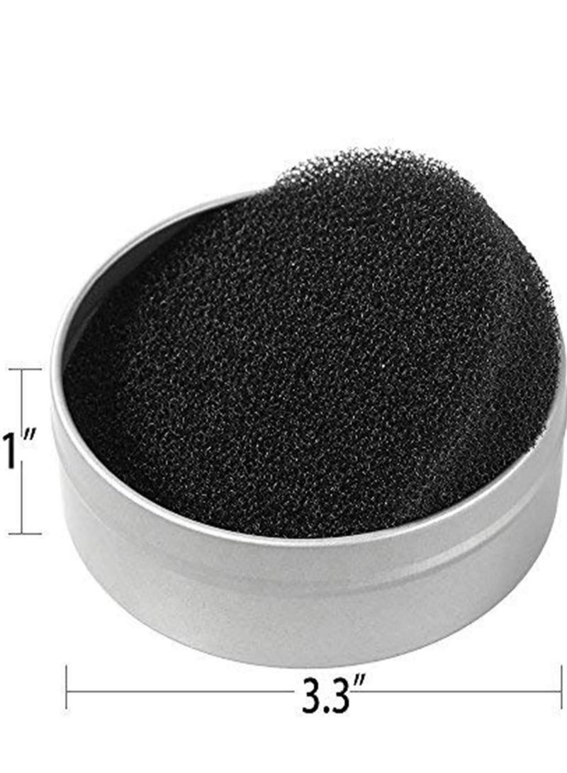 Makeup Brush Cleaner Set 2 Pcs Quick Color Removal Sponge Dry Cleaning Box for Eye Shadow and Blush - Image 2