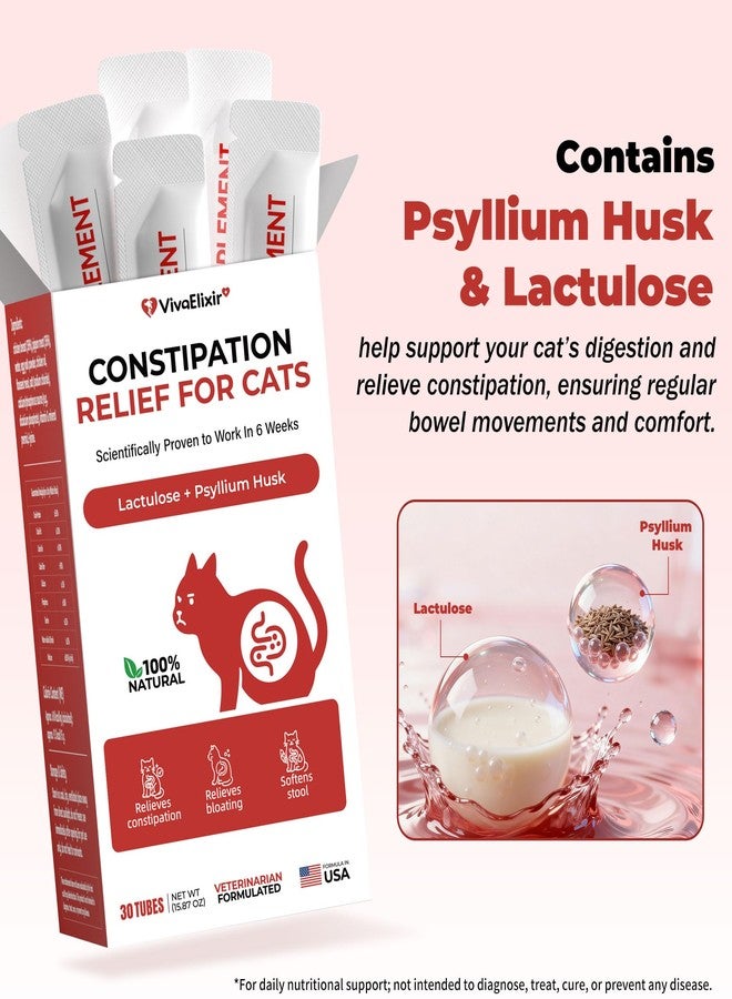 VivaElixir مُليّن براز للقطط لعلاج الإمساك، (30 قطعة × 12 غرام) تركيبة طبيعية ولطيفة، يُحسّن حركة الأمعاء، يحتوي على البروبيوتيك ويُحسّن صحة الجهاز الهضمي - Image 5