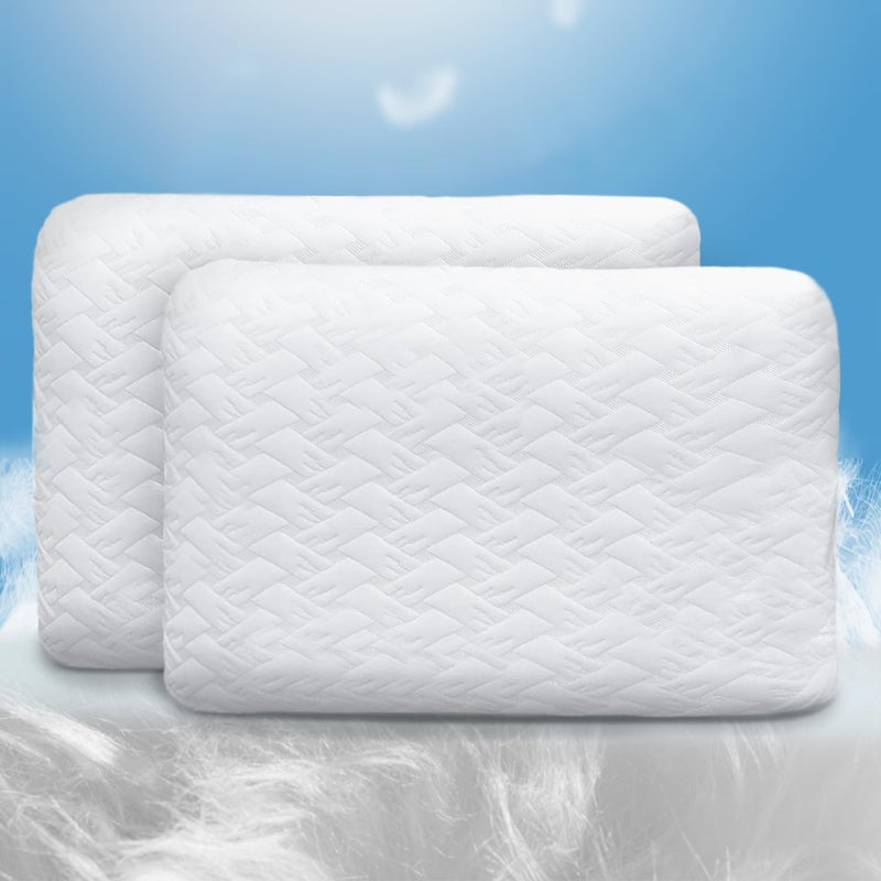 Sassoon Laika Orthopedic Memory Foam Pillow for Comfortable Sleep, King Size (24" x 15"x 5") (Pack of 2) - Neck Pain and Shoulder Pain Relief - Image 1