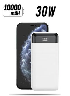 Topcore 10000.0 mAh Power Bank, Two Built In Cable Type C and Lightning, Portable Charger with PD 22.5W Max Output, 10,000mAh Battery Pack for iPhone, Samsung, Xiaomi, Oppo, Vivo  - Image 1