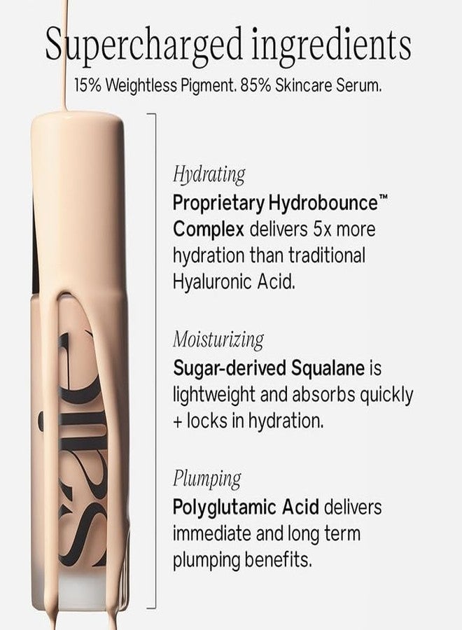 Saie Glowy Super Skin Tint Liquid Foundation - Hydrating Serum Foundation with Lightweight, Medium Coverage - Formulated with Hyaluronic Acid to Hydrate, Brighten and Plump - Shade 16 (1.01 oz) - Image 4