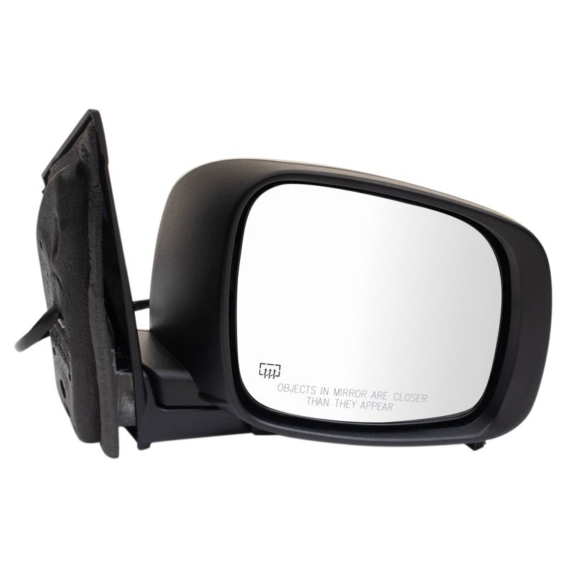 TRQ Passenger Side Power Heated Mirror Manual Folding Textured Cover fits 20082010 Dodge Grand Caravan Chrysler Town  Country