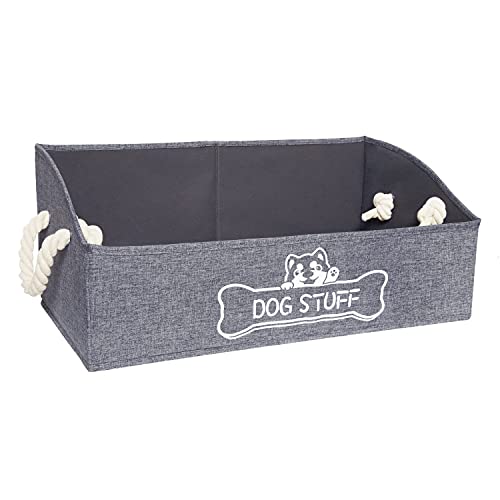 Vumdua Large Dog Toy Box - Trapezoid Dog Toy Bin with Handles, Collapsible Pet Supplies Storage Basket, Perfect for Organizing Dog Cat Toys and Accessories - Image 1