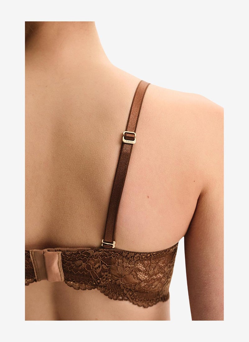 Penti Women Lotus Essentials Brown Strapless Wired Bra - Image 5