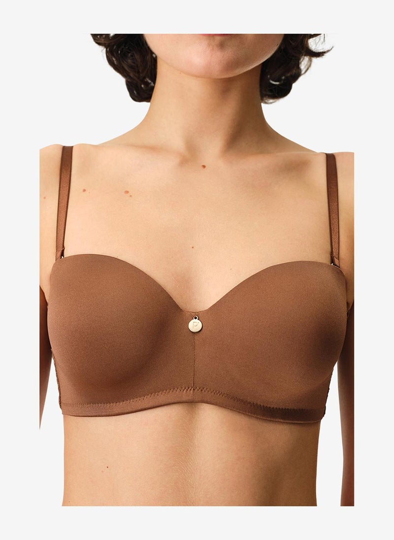 Penti Women Lotus Essentials Brown Strapless Wired Bra - Image 2
