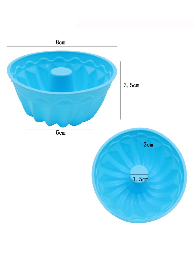 Silicone Cake Cups, Pumpkin Shape Silicone Baking Cake Moulds, Nonstick Cupcake Liners, Bpa Free Fancy Dessert Tray Jelly and Muffin Cups, 12Pack (Size: 8x3.5x5CM) - Image 2