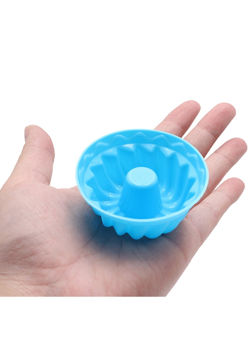 Silicone Cake Cups, Pumpkin Shape Silicone Baking Cake Moulds, Nonstick Cupcake Liners, Bpa Free Fancy Dessert Tray Jelly and Muffin Cups, 12Pack (Size: 8x3.5x5CM) - Image 4