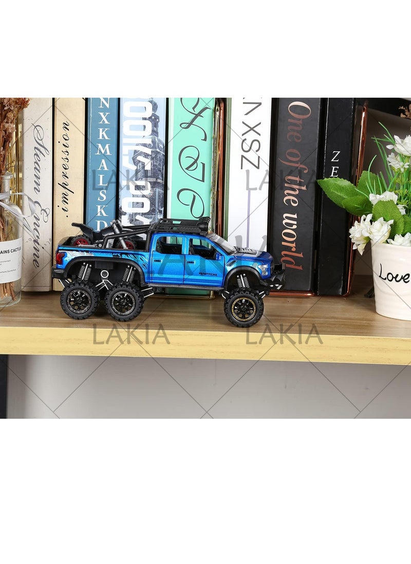 لاكيا لعبة شاحنة بيك اب 1:28 دييكاست رابتور F150 للأولاد - نموذج سيارة معدني مع صوت وضوء، حركة سحب للخلف، مثالية للأطفال والكبار، هدية عيد ميلاد مثالية  - Image 3
