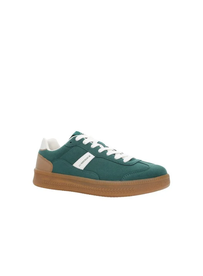 لامبرجاك Lumberjack Fofana Men’s Green Casual Sneakers – Stylish Lace-Up Fashion Shoes for Men with Gum Rubber Sole, Comfortable Everyday Sneakers