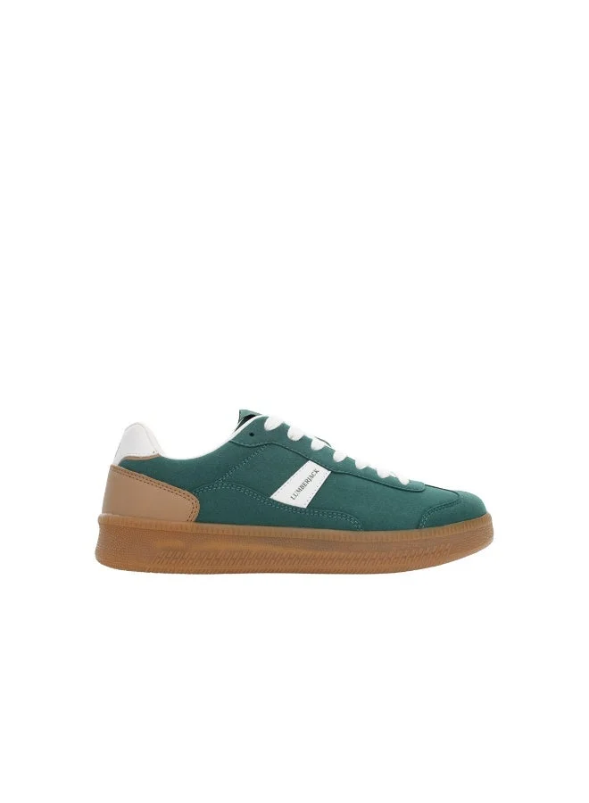 لامبرجاك Lumberjack Fofana Men’s Green Casual Sneakers – Stylish Lace-Up Fashion Shoes for Men with Gum Rubber Sole, Comfortable Everyday Sneakers