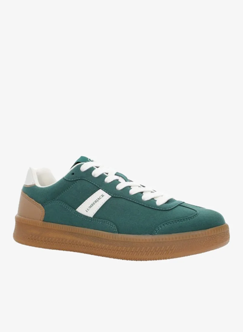 لامبرجاك Lumberjack Fofana Men’s Green Casual Sneakers – Stylish Lace-Up Fashion Shoes for Men with Gum Rubber Sole, Comfortable Everyday Sneakers