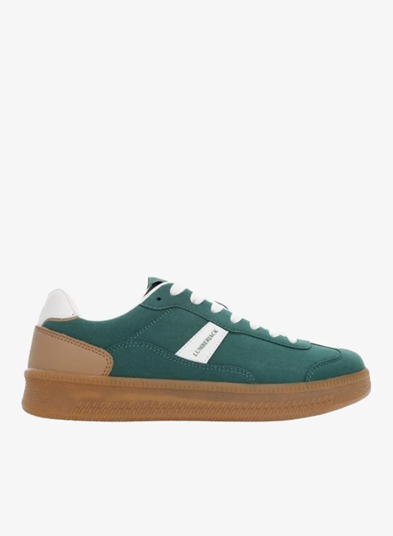 لامبرجاك Lumberjack Fofana Men’s Green Casual Sneakers – Stylish Lace-Up Fashion Shoes for Men with Gum Rubber Sole, Comfortable Everyday Sneakers