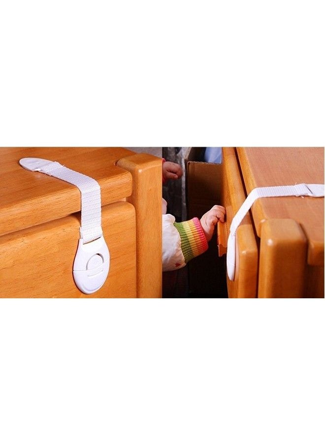 Kuhu Creations - Kids Safety Lock For Drawer Fridge Cabinet And Many Other Appliances Or Furniture. (4 Units Red Nylon) - Image 1