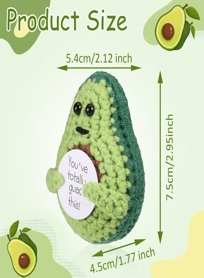 BharatBazaar Crochet Toys, Handmade Avocado Crochet Doll, Cute Toys for Home and Office Decor, Study Table Decor, Emotional Support Gifts, 7.5 cm x 5.4 cm - Image 2
