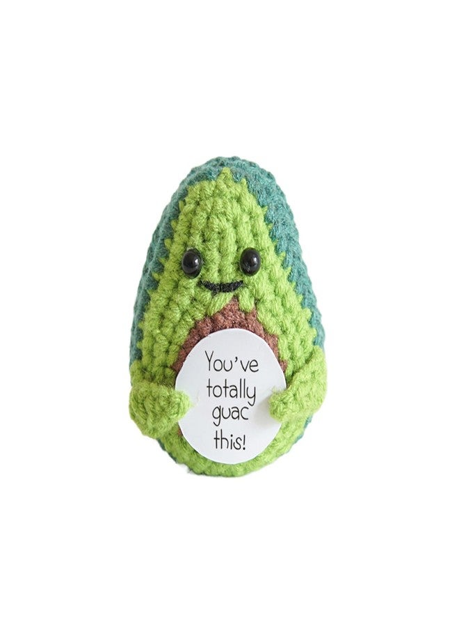 BharatBazaar Crochet Toys, Handmade Avocado Crochet Doll, Cute Toys for Home and Office Decor, Study Table Decor, Emotional Support Gifts, 7.5 cm x 5.4 cm - Image 1