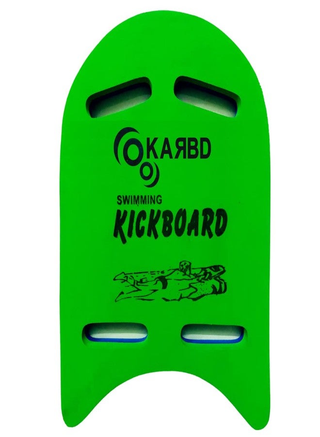 KARBD 4 Cut Swimming Kickboard Floating Board for Swimming Training Aid Exercise Equipment Pool Swim Safe Trainer Lessons Kickboards for Adults Children with 4 Holes Dual Color (Medium, Green Blue) - Image 1