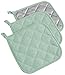 DII 100% Cotton, Oven Quilted Terry Pot Holder Set, Potholder, Mint 3 Count - Image 2