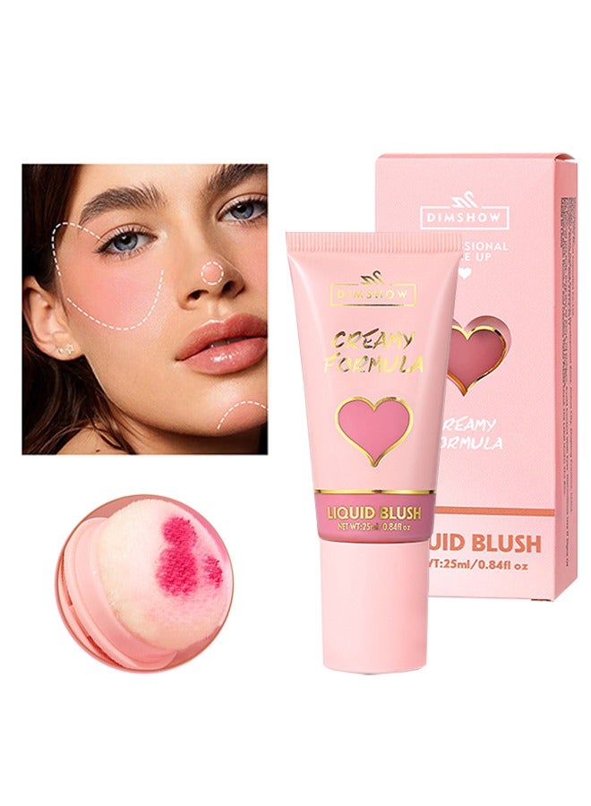 ديمشو تركيبة كريمية سوائلة ، رأس إسفنجي كبير الرأس ، ملمس بشرة مخملي ، شفاه وخدين للاستخدام المزدوج ، ترطيب ، سهل التلوين # 01 كعكة حب غير لامعة - Image 1