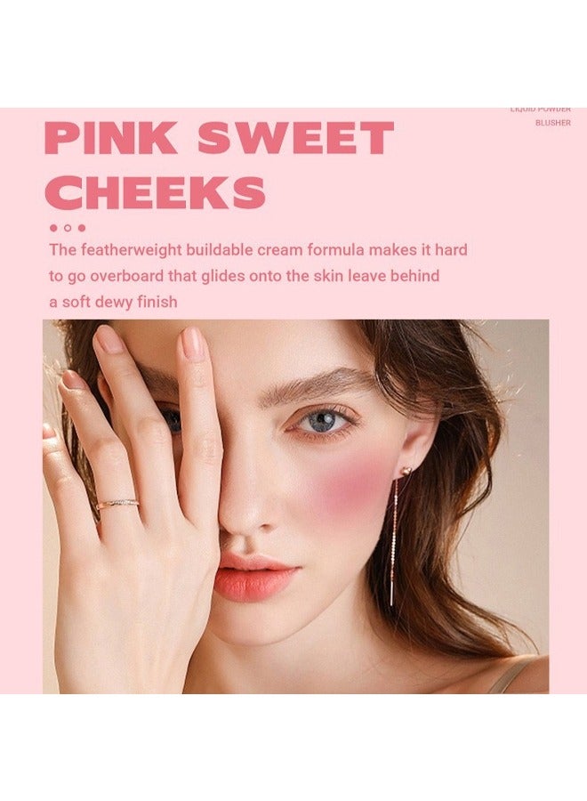 ديمشو تركيبة كريمية سوائلة ، رأس إسفنجي كبير الرأس ، ملمس بشرة مخملي ، شفاه وخدين للاستخدام المزدوج ، ترطيب ، سهل التلوين # 01 كعكة حب غير لامعة - Image 5