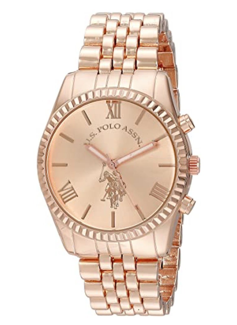 U.S. Polo Assn. U.S. POLO ASSN. USC40060AZ Women's Analog Display Analog Quartz Rose Gold-Tone Watch  - Image 1