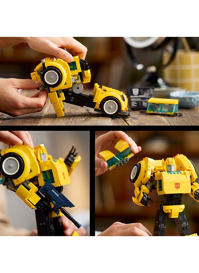 LEGO - مجموعة بناء شخصية أكشن بيليبي من أيقونات ترانسفورمرز، نموذج روبوت قابل للجمع للبالغين للبناء، يتحول إلى وضعية المركبة، هدايا للرجال، النساء، له، لها ومعجبي الخيال العلمي (950 قطعة) 10338 - Image 1