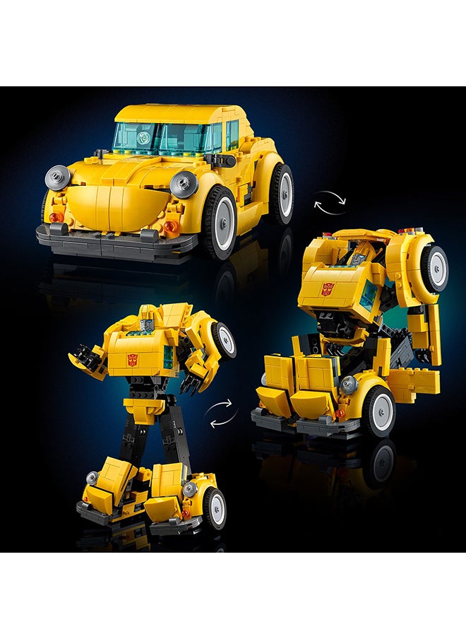 LEGO - مجموعة بناء شخصية أكشن بيليبي من أيقونات ترانسفورمرز، نموذج روبوت قابل للجمع للبالغين للبناء، يتحول إلى وضعية المركبة، هدايا للرجال، النساء، له، لها ومعجبي الخيال العلمي (950 قطعة) 10338 - Image 1