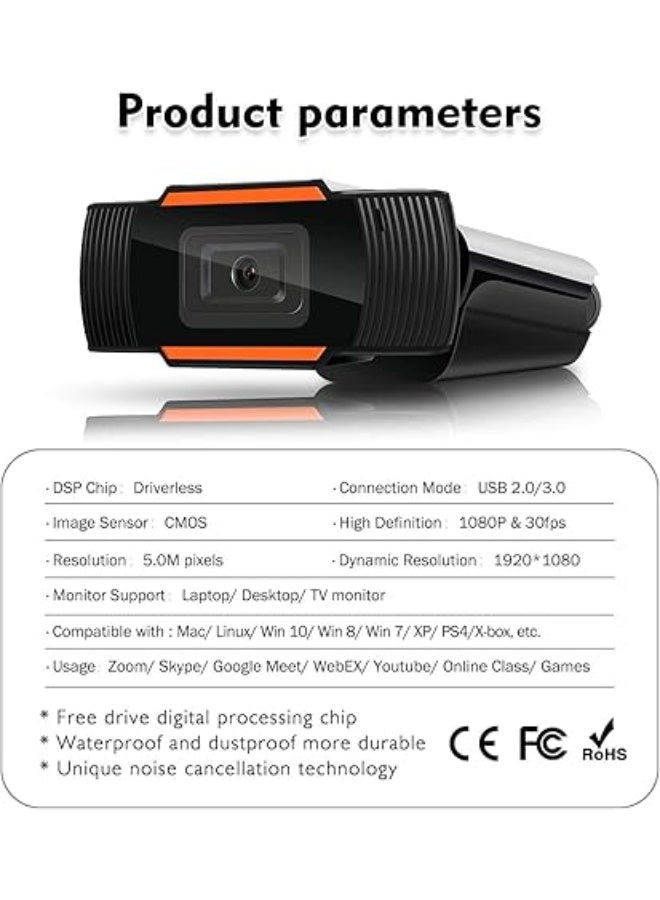 HD 1080P Webcam with Microphone - Image 3