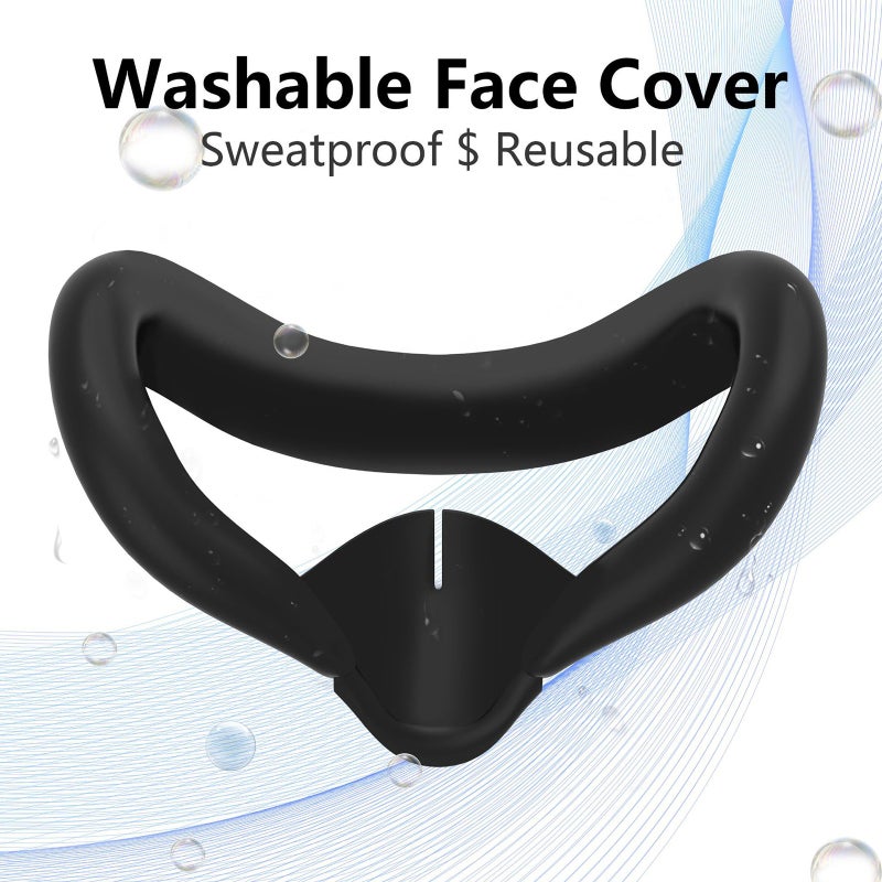 5pcs Set for Meta Quest3 Silicone face Cover Lens Protective Cover Replacement for Quest3 VR Accessories - Image 2